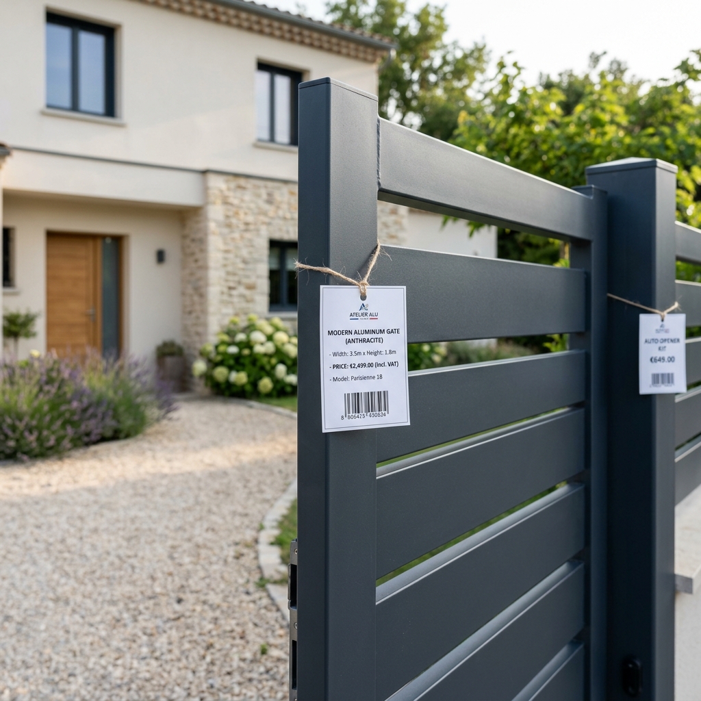 Prix détaillé portail et clôture 2026 : budget complet et exemples